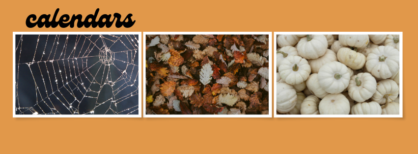 fall calendar banner